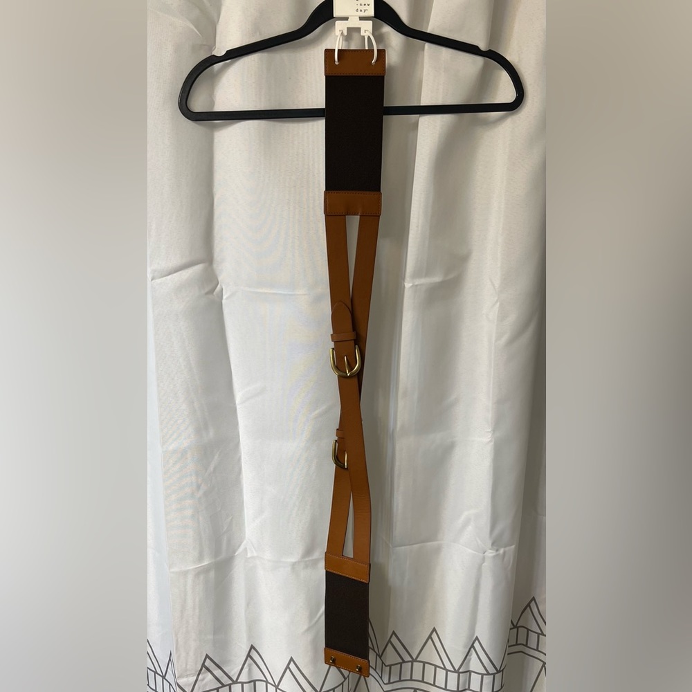 Brown Belt With Gold Accents